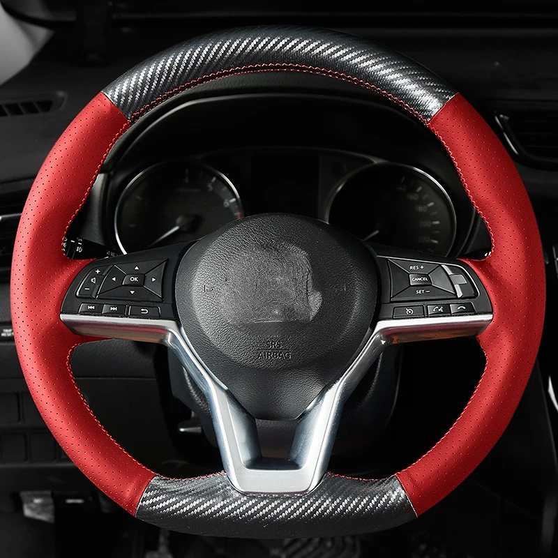 

Подходит для Nissan Sylphy 2020 2021 2022 кожаный чехол рулевого колеса ручной работы