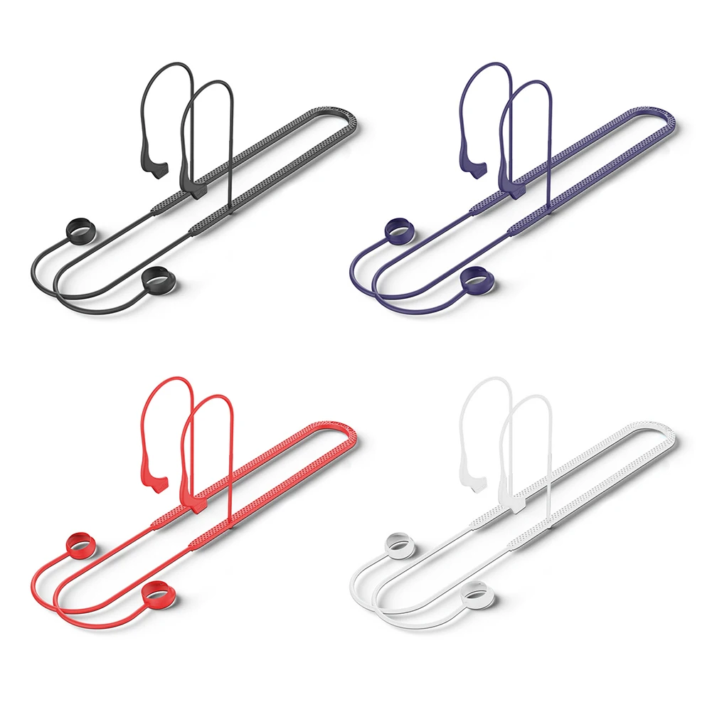 

Ремешок для защиты от потери для наушников солнцезащитные очки спортивные наушники Водонепроницаемые силиконовые подвесные шейные ремешк...