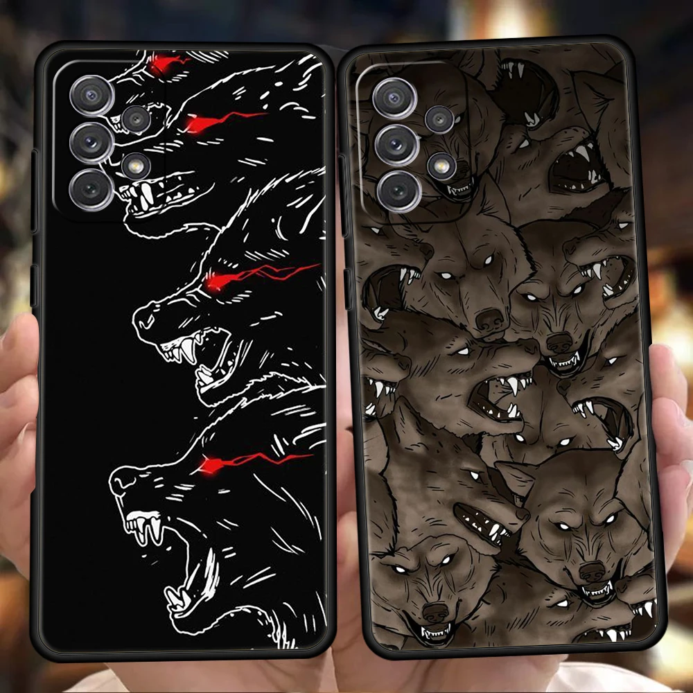 Чехол для телефона с изображением Луны ростоватого волка Samsung Galaxy A13 A22 A32 A33 A52 A72 A11