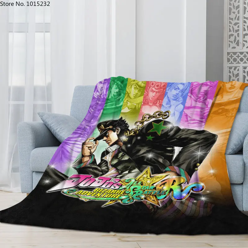 

Фланелевое Одеяло JoJo's невероятные приключения 3D, тонкое фланелевое одеяло с мультяшным персонажем, портативное одеяло для дома, путешествий, офиса