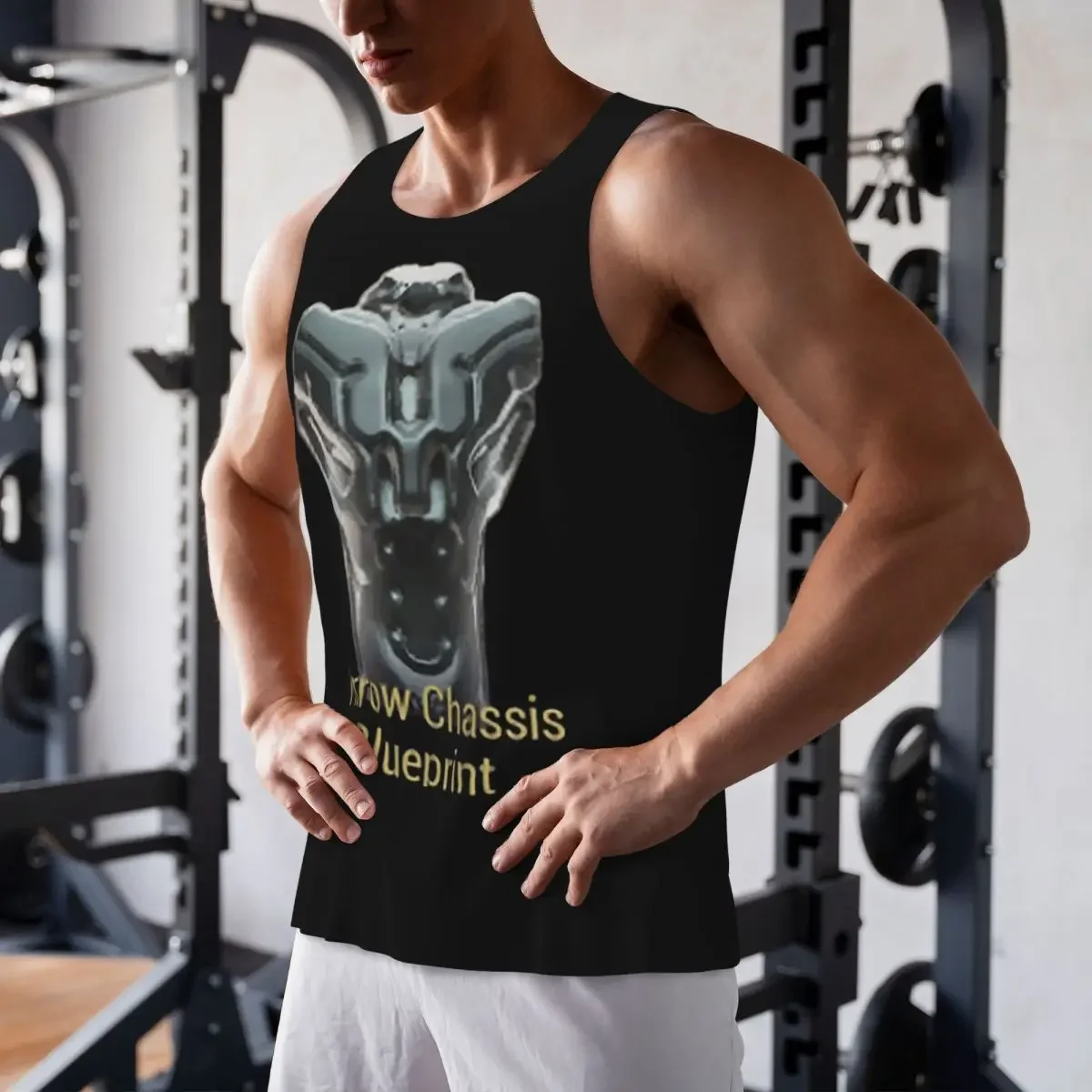 Фото Быстросохнущая дышащая майка-безрукавка для бодибилдинга Harrow Chassis Blueprint Warframe Tennoc Gym Tank Muscle №5