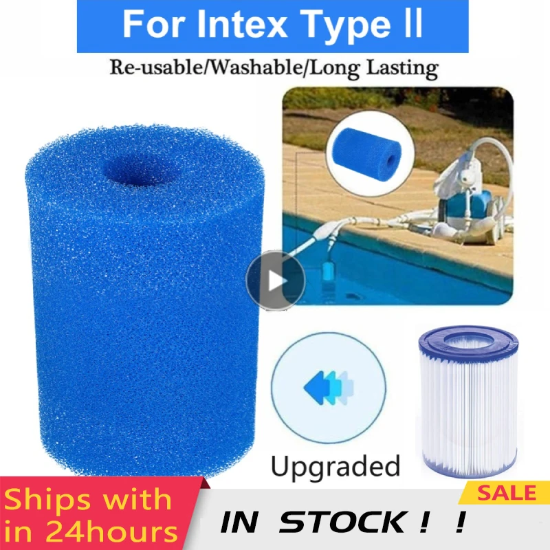 

Washable Reusable Swimming Pool Filter Cleaner Sponge Cartridge Foam Sponge Filter Accessories For Type H/S1/A Outdoor Hot Tubs