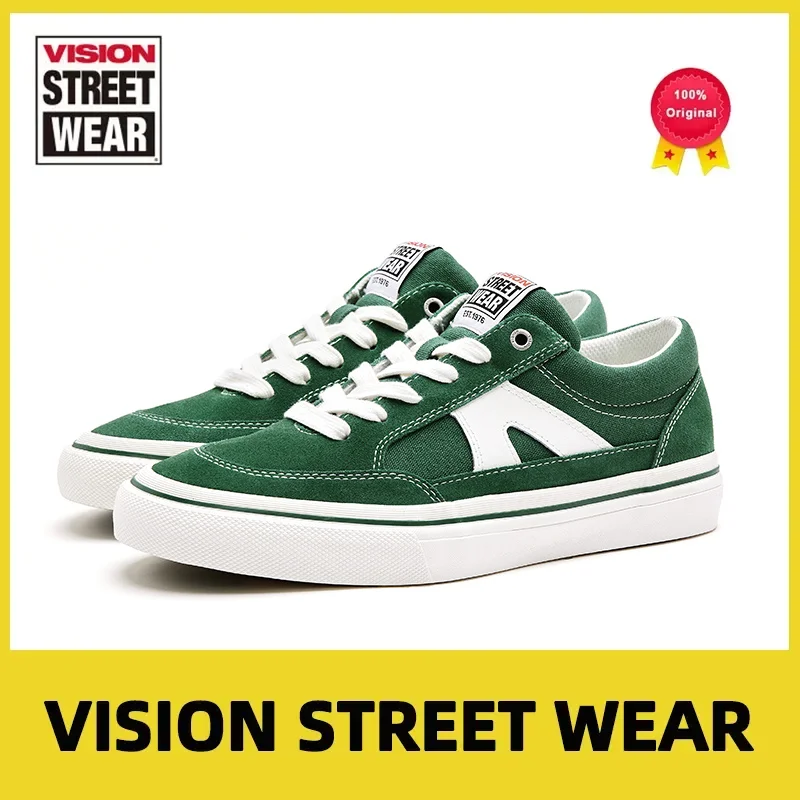 

Уличная одежда VISION, мужские спортивные туфли для скейтборда, женские черные резиновые низкие замшевые парусиновые ретро кроссовки унисекс для скейтборда