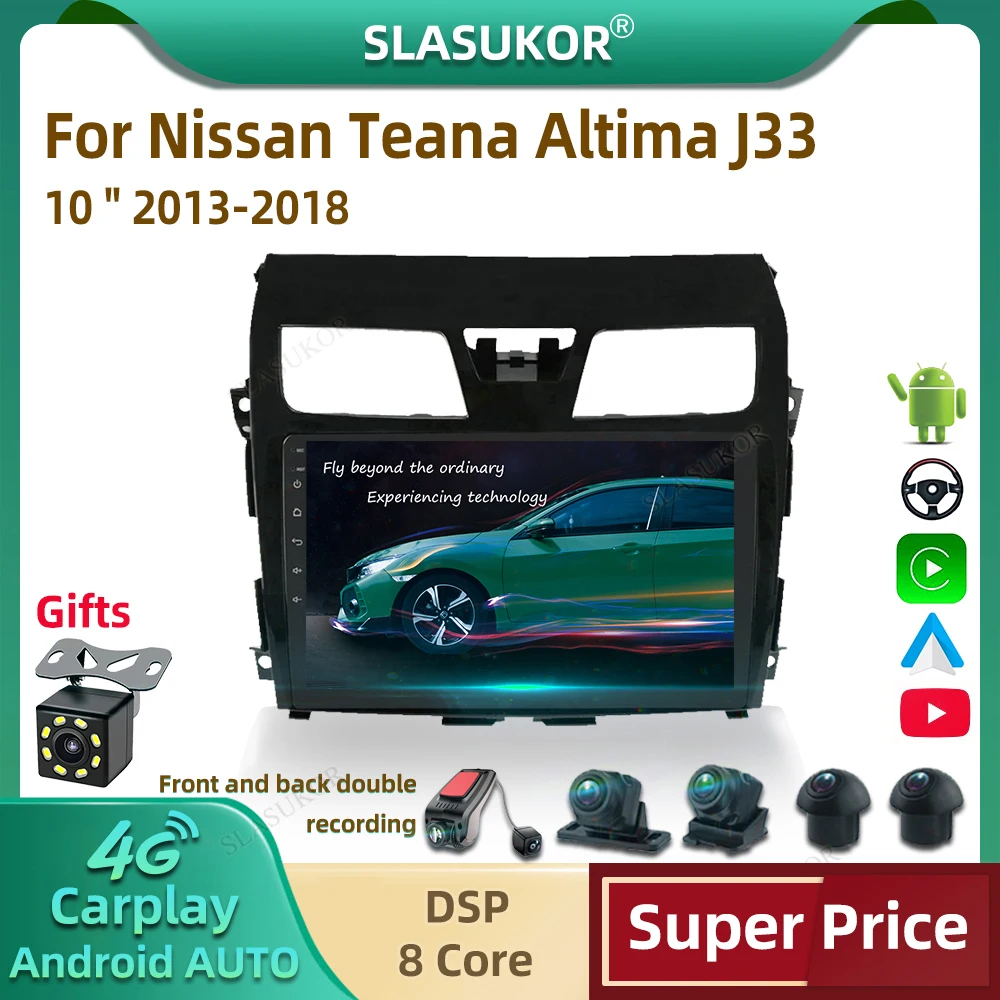

10 Inch For Nissan Teana Altima J33 2013-2019 Android Car Radio Multimedia Video Player Audio Stereo Player Navigate Video Out