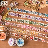 100pcs vintage washi butterfly stickers for scrapbooking junk journal ephemera stickers aesthetic diy craft planner supplies