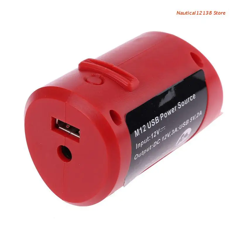

Сменное зарядное устройство USB 12 В постоянного тока M12 для Milwaukee 49-24-2310 48-59-1201, литиевый аккумулятор, портативный легкий беспроводной источник...