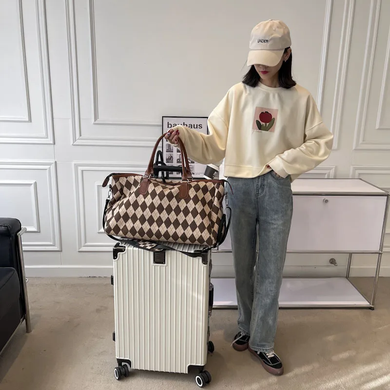 Women Handbag Bag Travel Luggage Transport Bag Carry-on Luggage Duffle Bag Women Fashion Pliad Large Tote Weekend Shoulder Bag