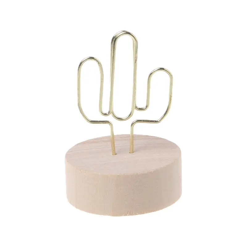 

2022 New Memo Card Photo Message Picture Clip Note Clamp Table Numbers Round Wooden Base Holder For Wedding Party