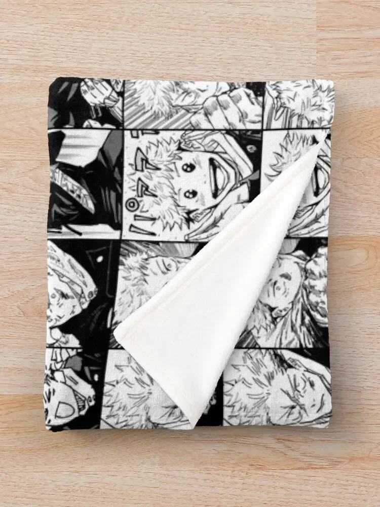 Itadori yuji манга Коллаж-черно-белая версия плед одеяло мягкая большая фланелевая