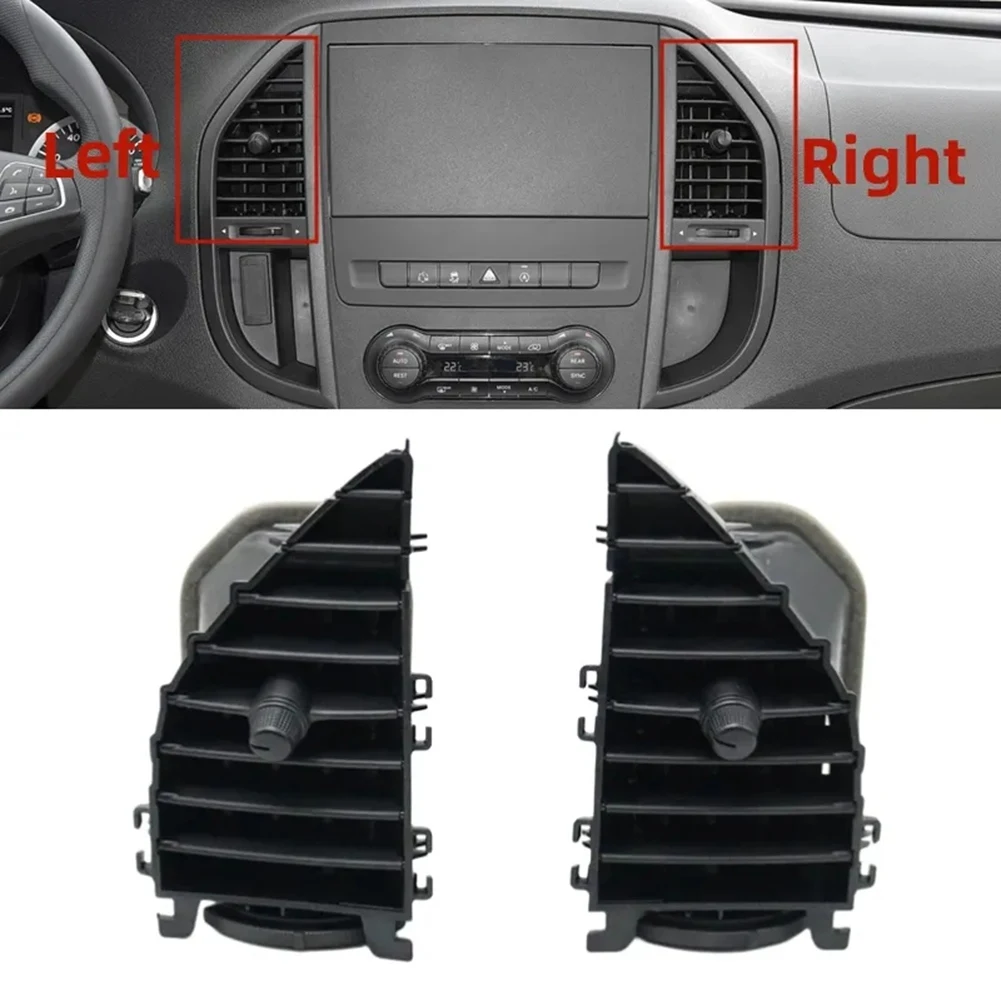 2X Car Front Dash Center Air Vent Conditioning Grille Vents For Mercedes-Benz Vito V260 W447 W448 2015-2024 Accessories