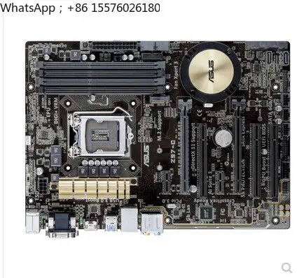 Фото Материнская плата Z97-K R2.0 с 1150-контактным разъемом, интегрированная, большого форм-фактора, поддерживает интерфейс M2, совместима с I5 4790K.