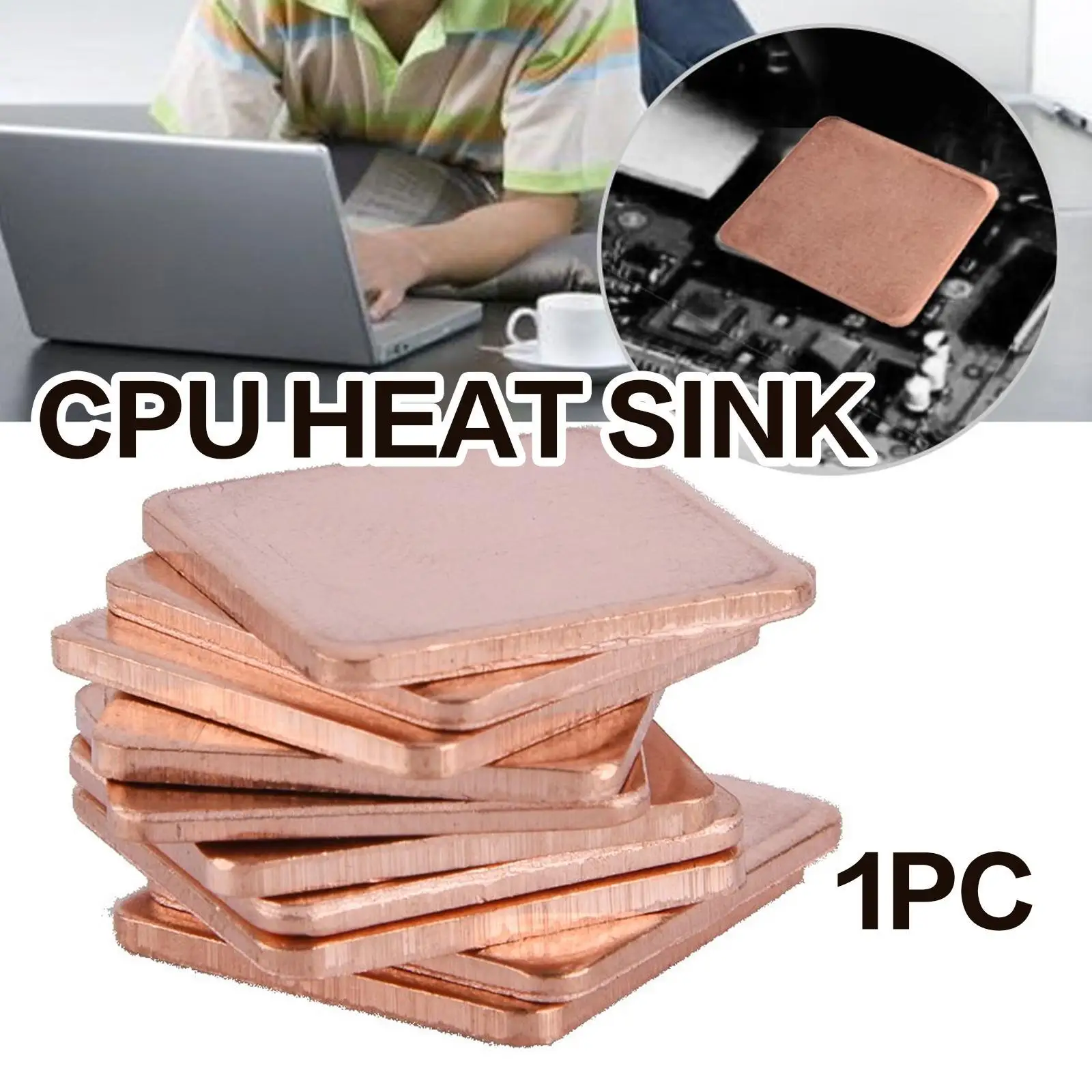 

Cooling Expert 15x15mm Thermal Pad Copper Gasket Thermal Pad Copper Sheet for Laptop GPU CPU VGA Chip Computer Component Cooling