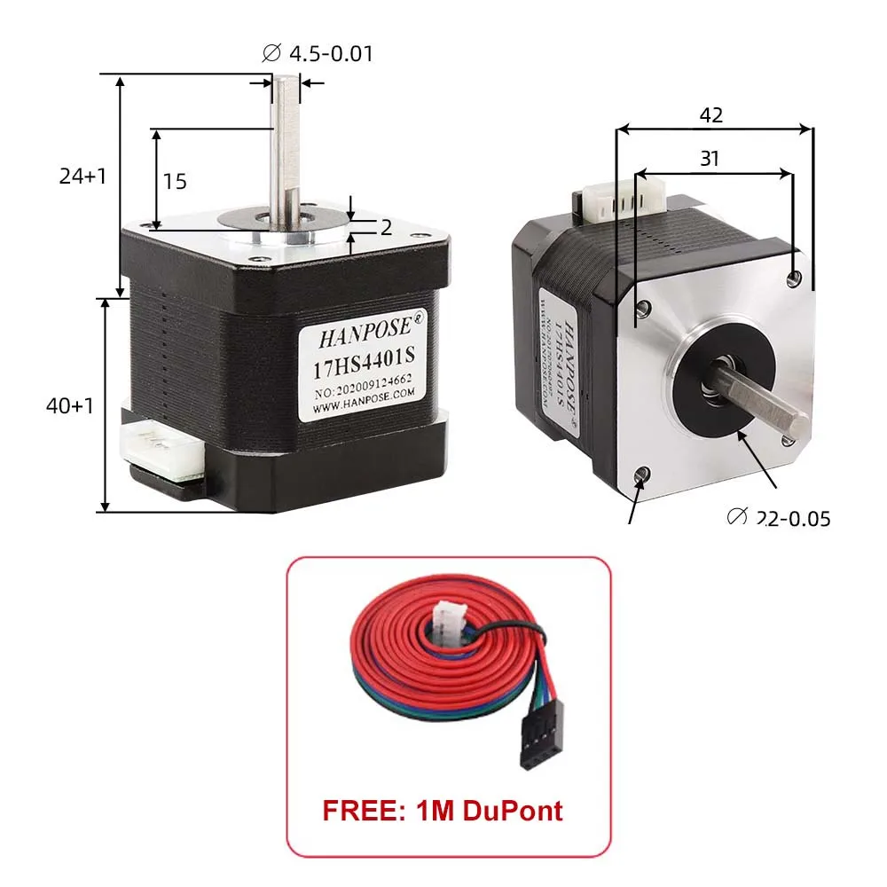 Шаговый двигатель HANPOSE 17HS4401S