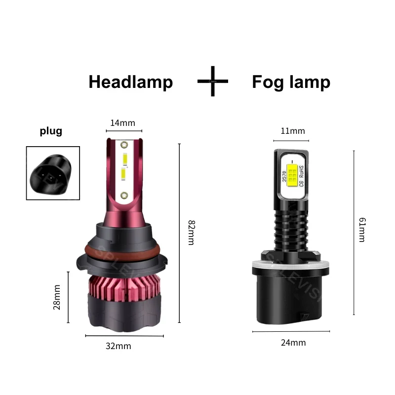 Комбинированная светодиодная фара дальнего света ближнего 9007 Foglamp 880 замена ламп