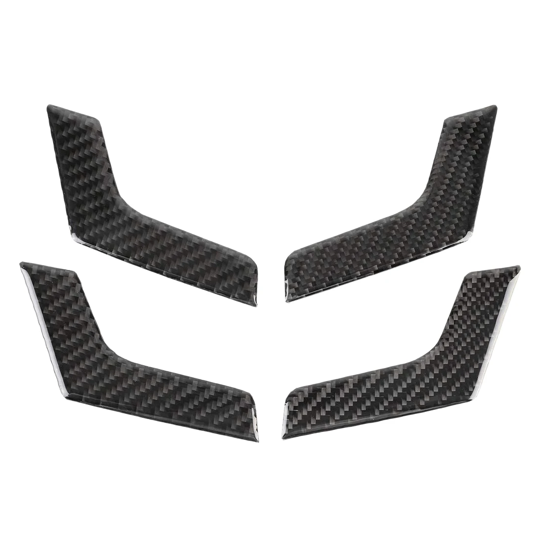 

4 PCS Car Door Inner Handle Panel for - W204 Carbon Fiber Decoration Frame Cover Interior