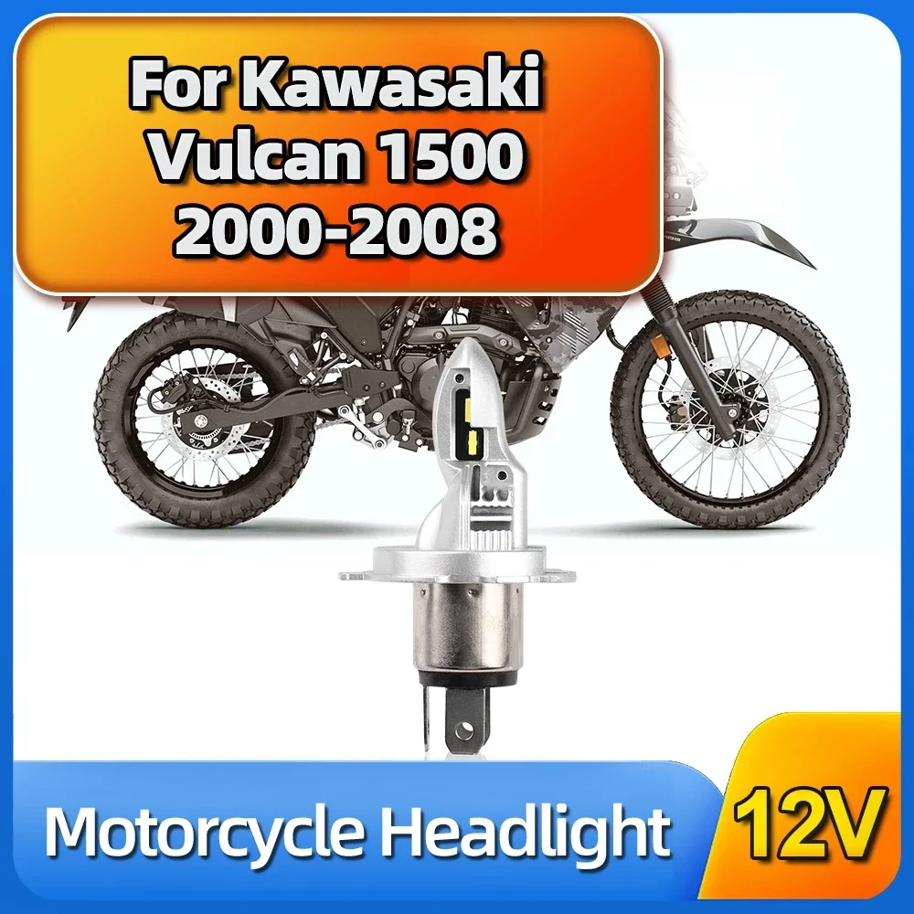 1 шт. лампа для мотоциклетных фар H4 12 В CSP LED Moto 30000LM Kawasaki Vulcan 1500 2000 2001 2002 2003 2004 2005 2006