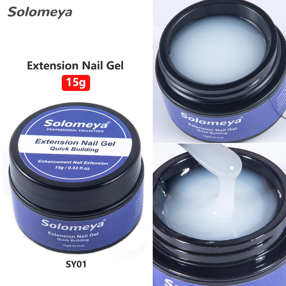 

Гель-лак для наращивания ногтей Solomeya молочно-белый, 15 г