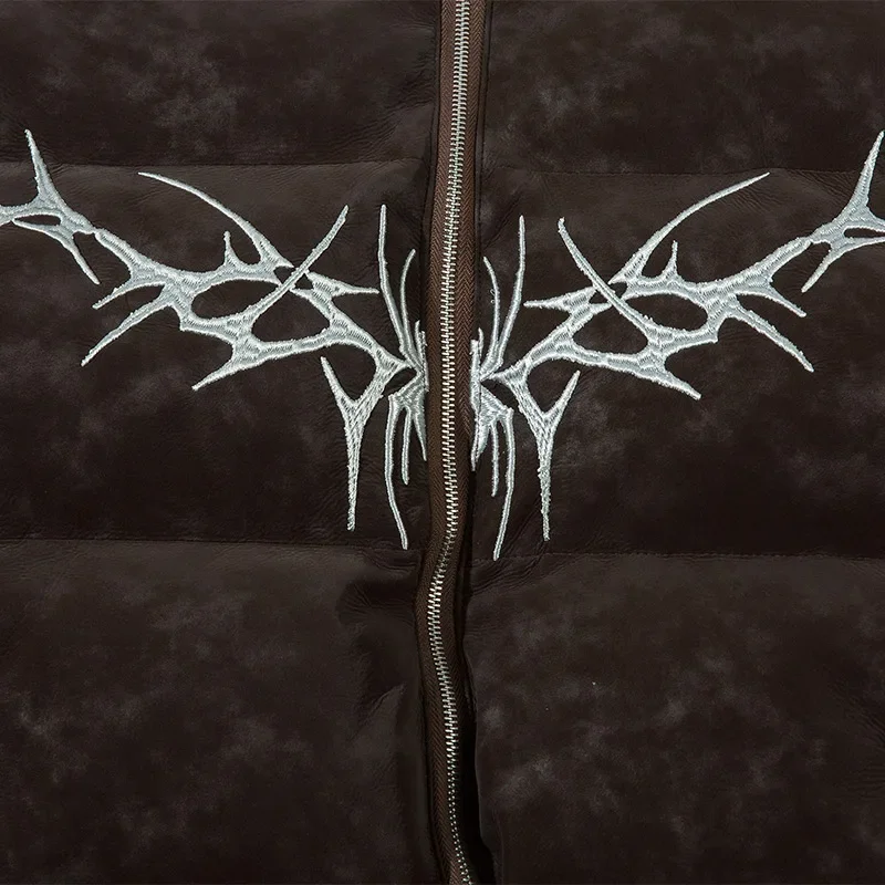 Мужская хлопковая одежда винтажные модные куртки с вышивкой утепленные