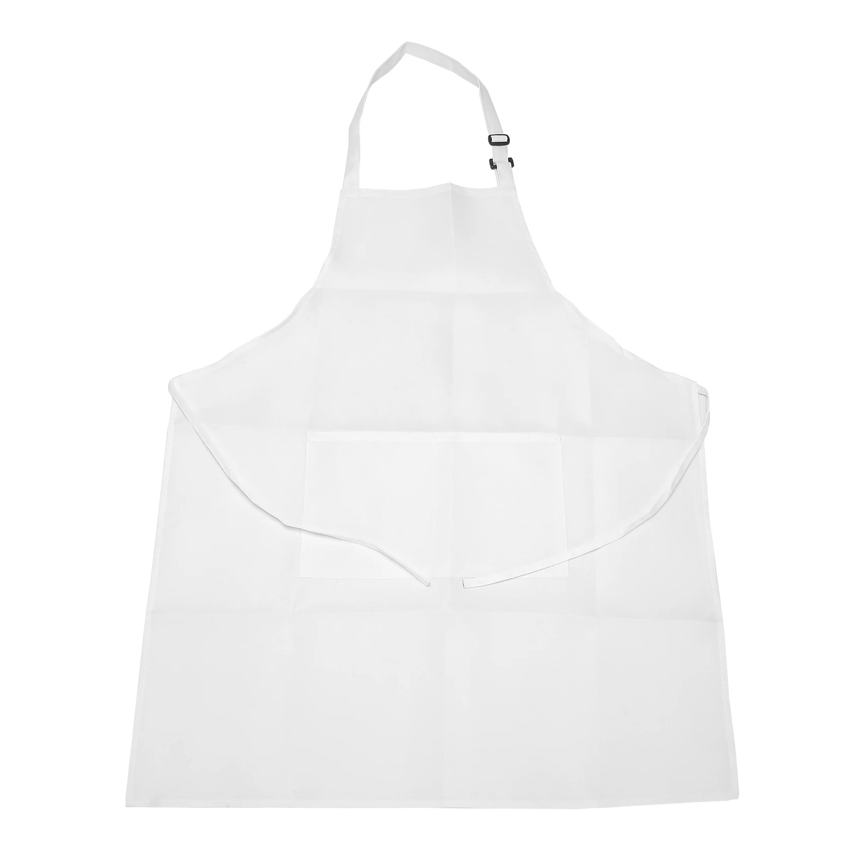 

4 Pack Bib Aprons with 2 Pockets Adjustable Kitchen Cooking Chef Apron for Women & Men, White