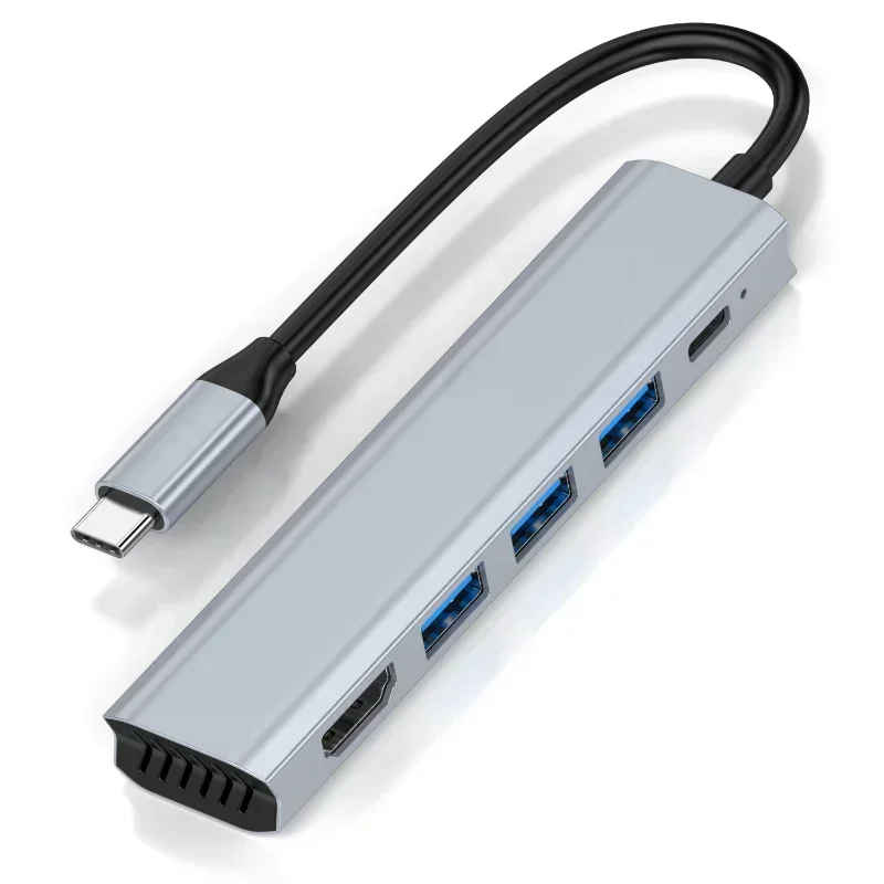 USB-концентратор 4K HD-адаптер TYPE-C к HD 5-в-1 USB-C HD-концентратор для ноутбука MaBook Pro Ar M2 M1