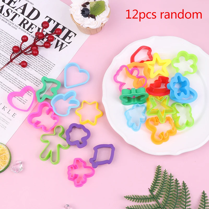 

12Pcs/Pack Cake Tools Cartoon Cute Sushi Cookie Cutter Fondant Tool Topper Cake Mold Decoration DIY Baking Tools