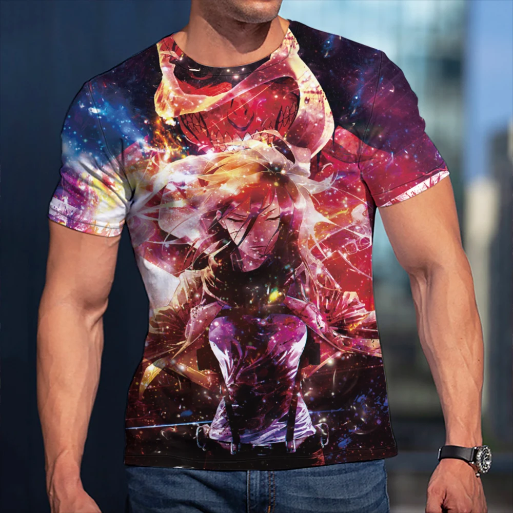 

Футболка мужская летняя дышащая с круглым вырезом и принтом «атака на Титанов»