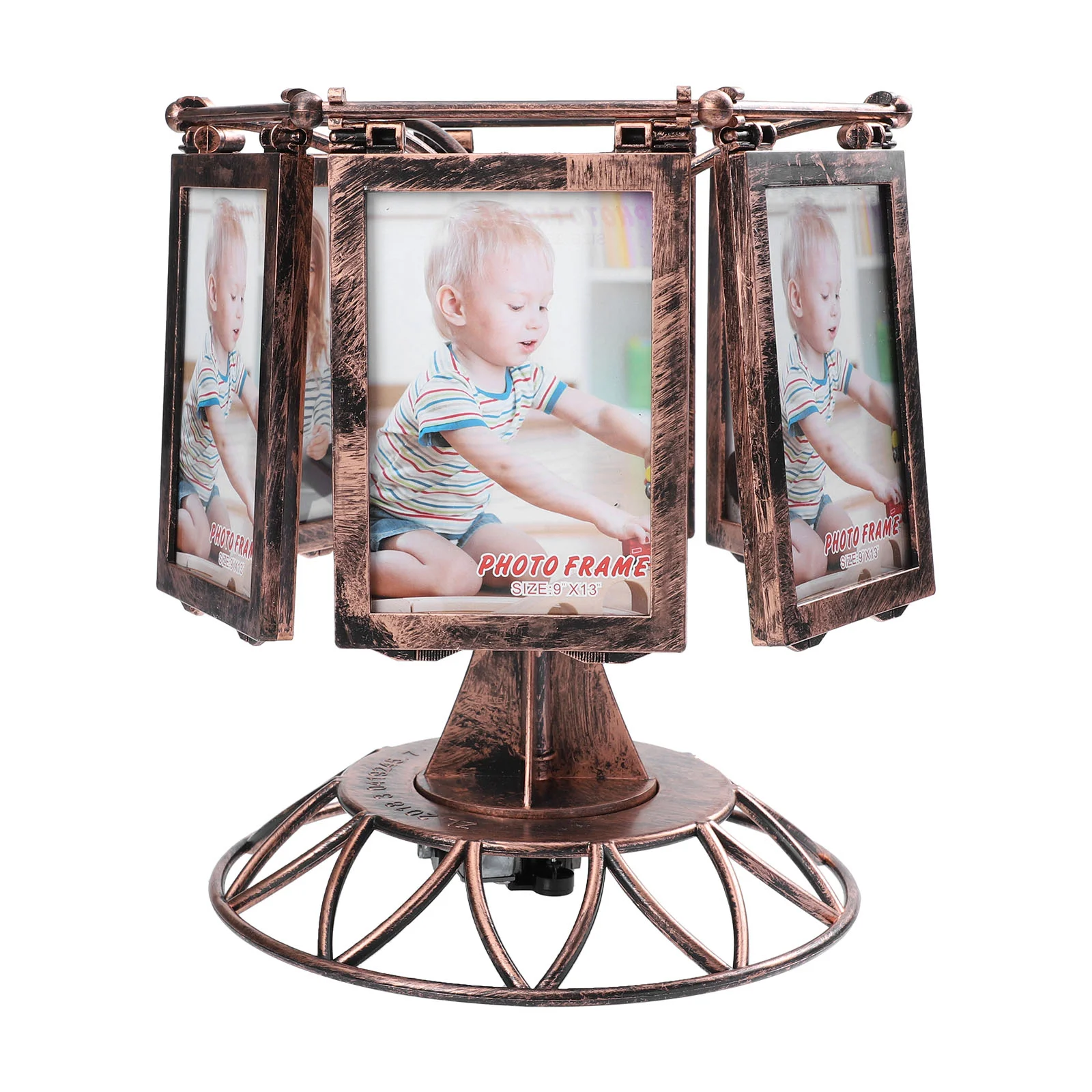 

Frame Picture Photo Carousel Rustic Up Rotating Wind Family Stand Decorative Ferris Wheel Vintage Frames Rotation Ornament Music