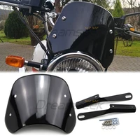 windshield windscreen universal 6 5 9 45 front headlight for honda yamaha kawasaki black motorcycle fairing wind deflector abs