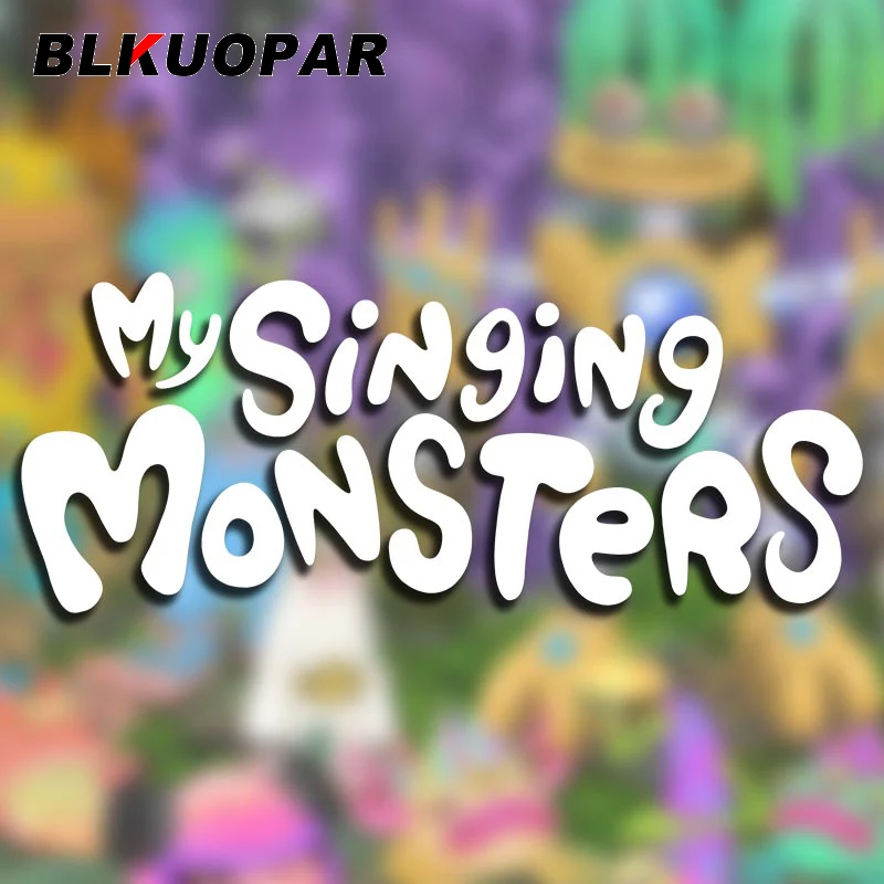 Фото BLKUOPAR My Sing Monsters Game автомобильные наклейки-логотипы видеоигра силуэт креативная наклейка кондиционер VAN JDM автомобильные аксессуары №1