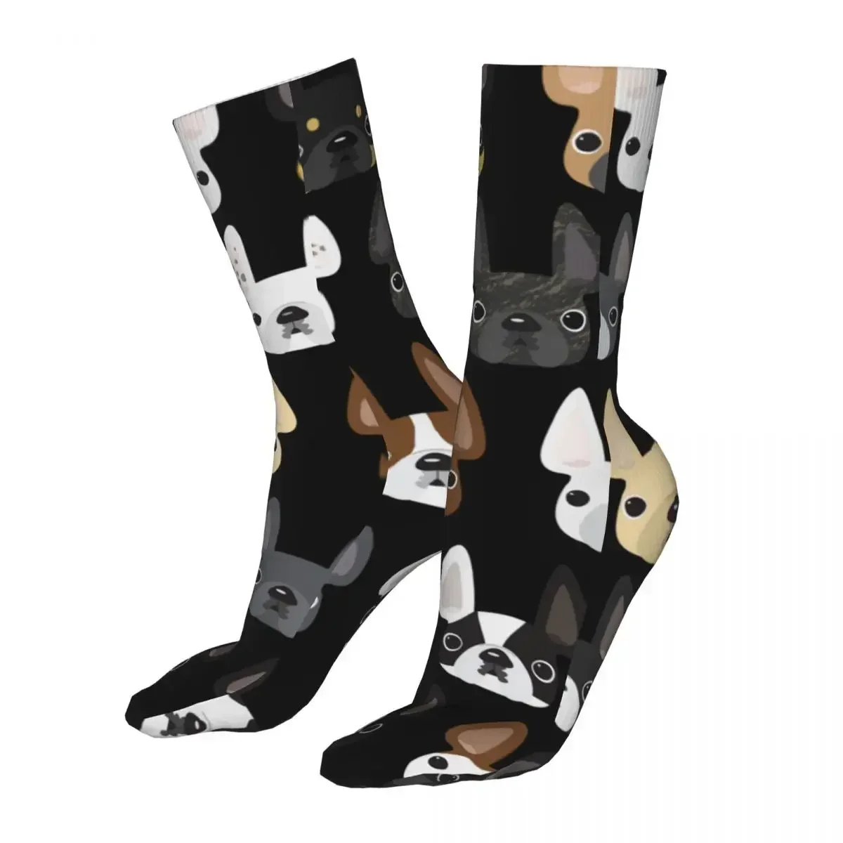 Модные носки для мужчин и женщин новинка графика в виде французского бульдога