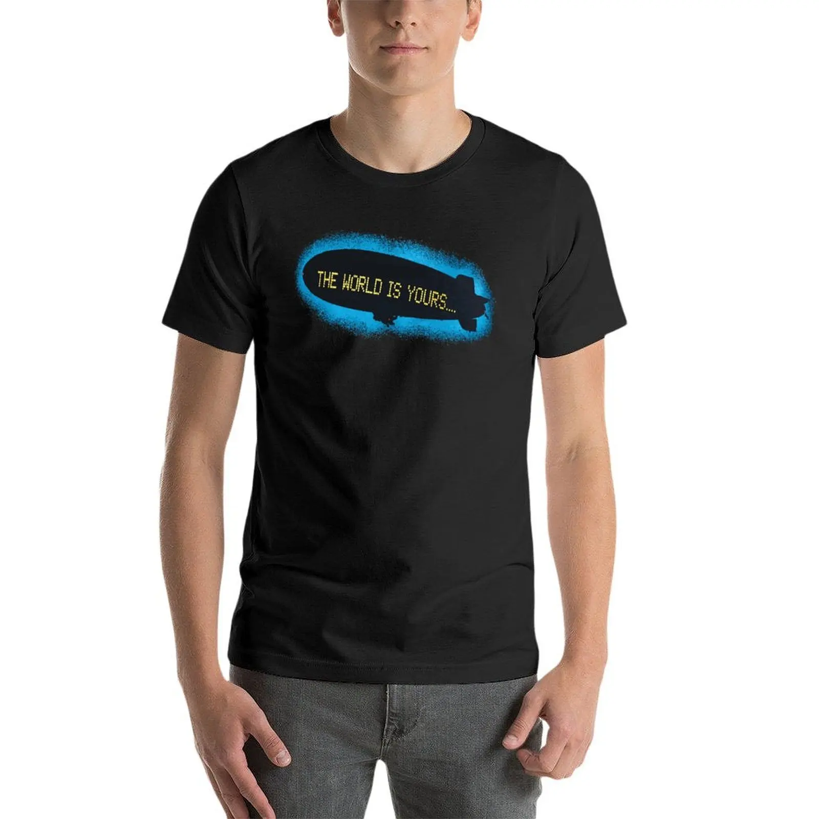 

Scarface Movie Themed Retro - The World Is Yours Al Pacino Tony Montan Oversize T Shirt Funny Mens Clothing Short Sleeve Streetw
