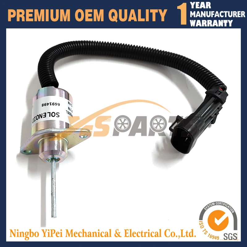 12В 6691498 Соленоид отключения подачи топлива для Bobcat 325 328 329 331 334 335 337 341 425 428 1503ES-12A5UC4S