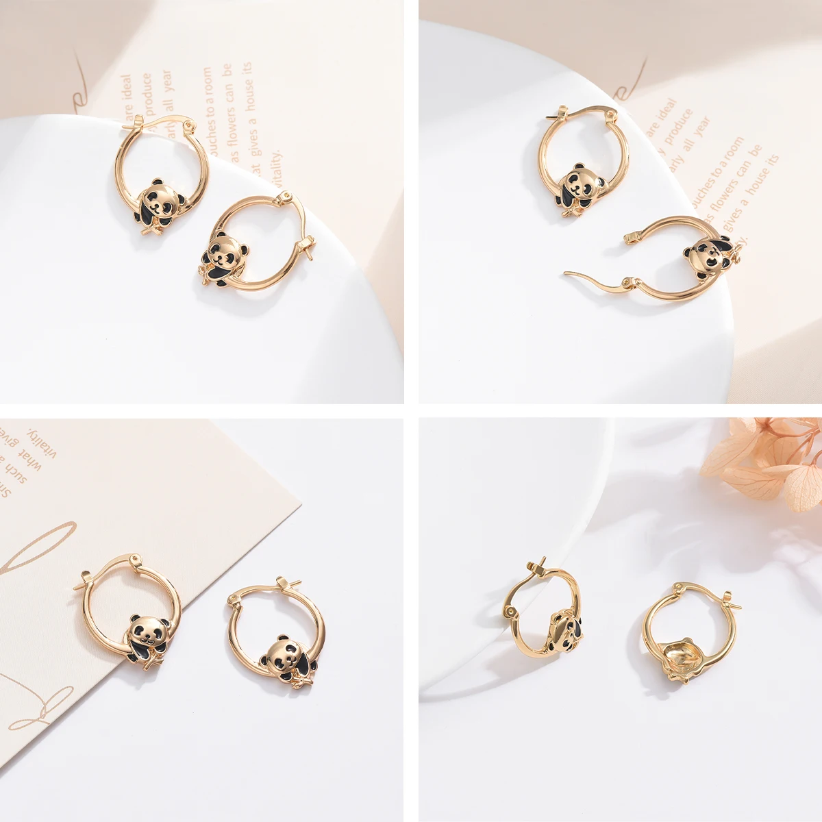 Милые серьги в виде животных Harong для женщин модные маленькие панды медведя коалы
