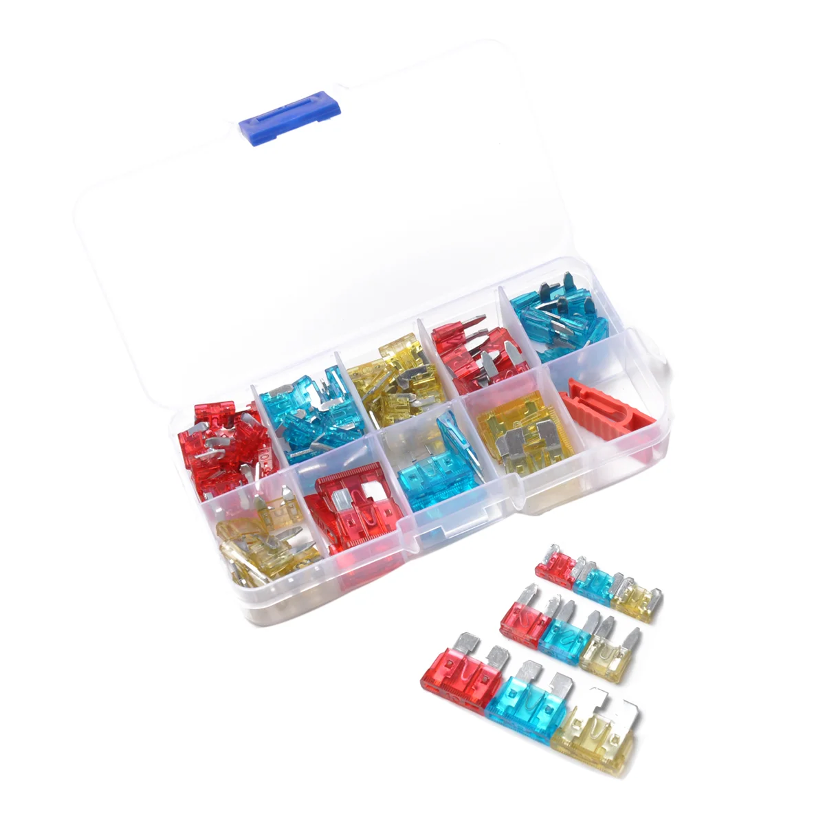 

105pcs Assorted Car Truck Mini Fuse Assortment 10A 15A 20A for Car Boat Truck SUV Automotive Replacement Fuses with Fuse