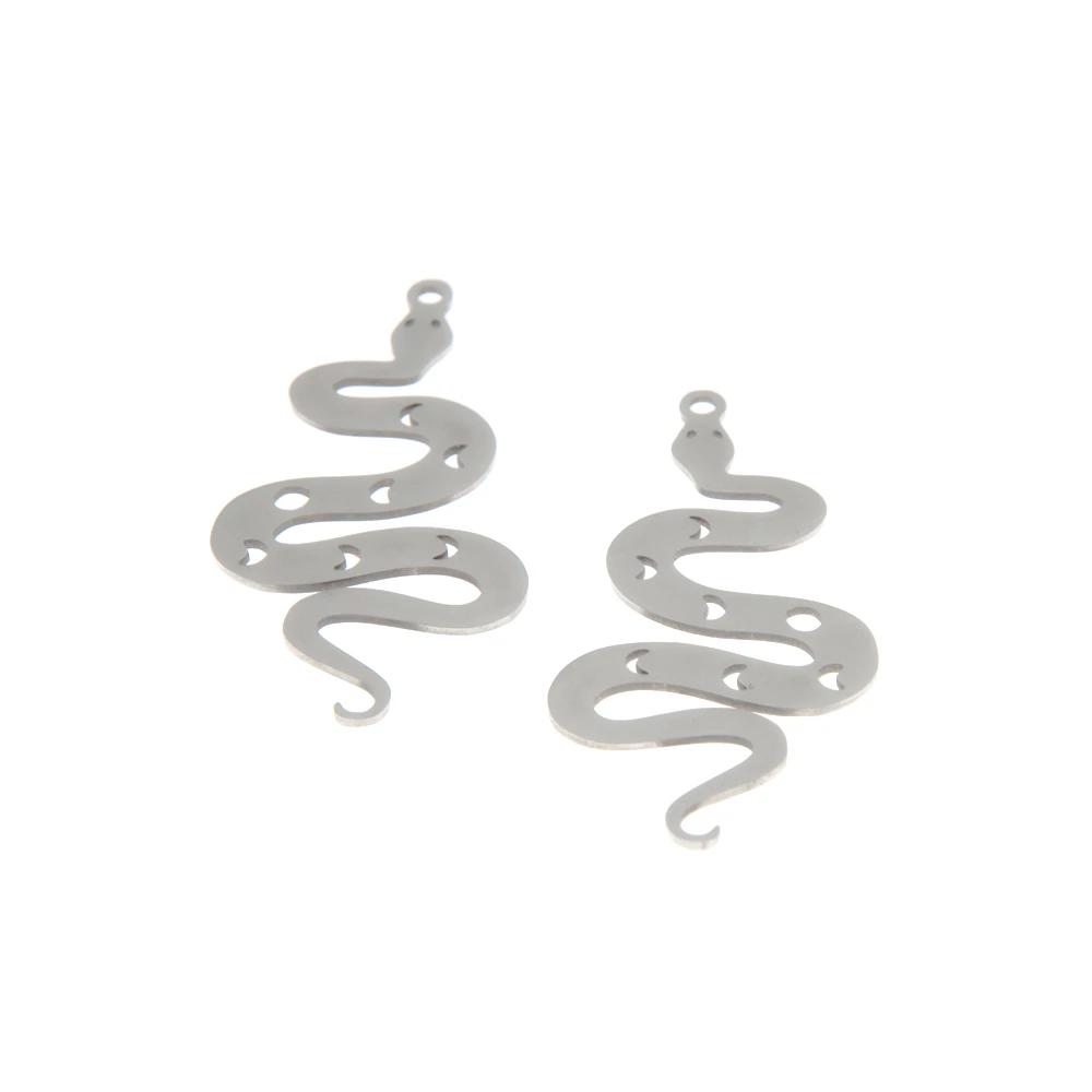 5 шт./лот подвеска в виде змеи с фазами Луны на змее лазерная резка из нержавеющей