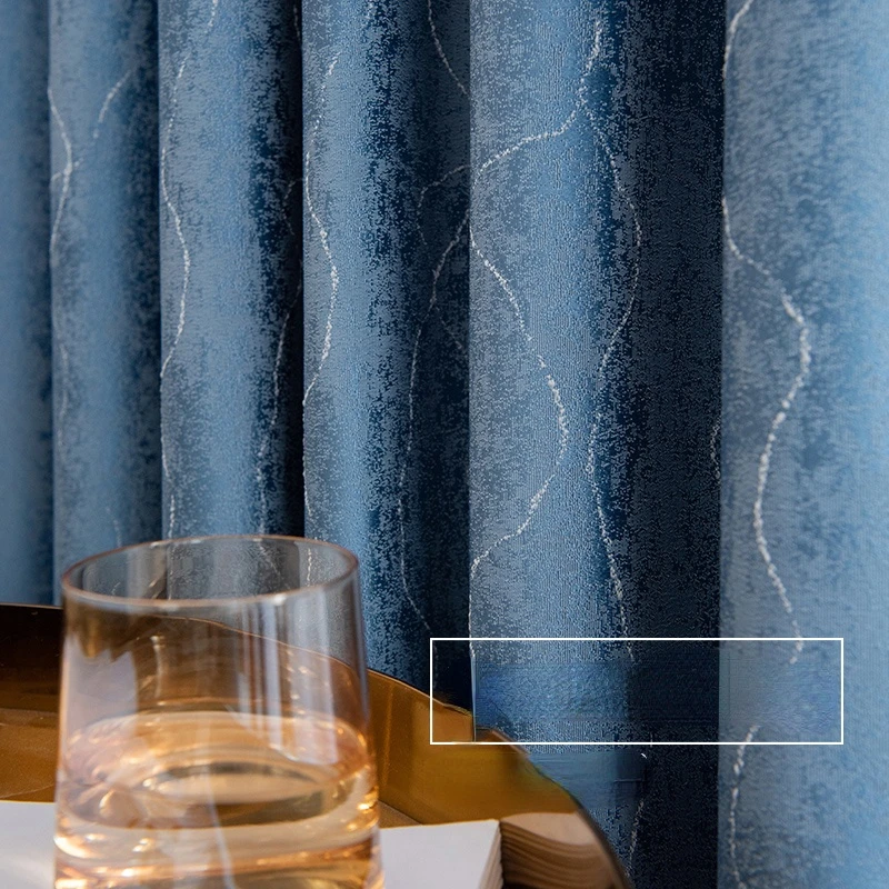 

High-precision Light Luxury Jacquard Curtains for Living Room Bedroom Modern Minimalist Customized Window Curtain