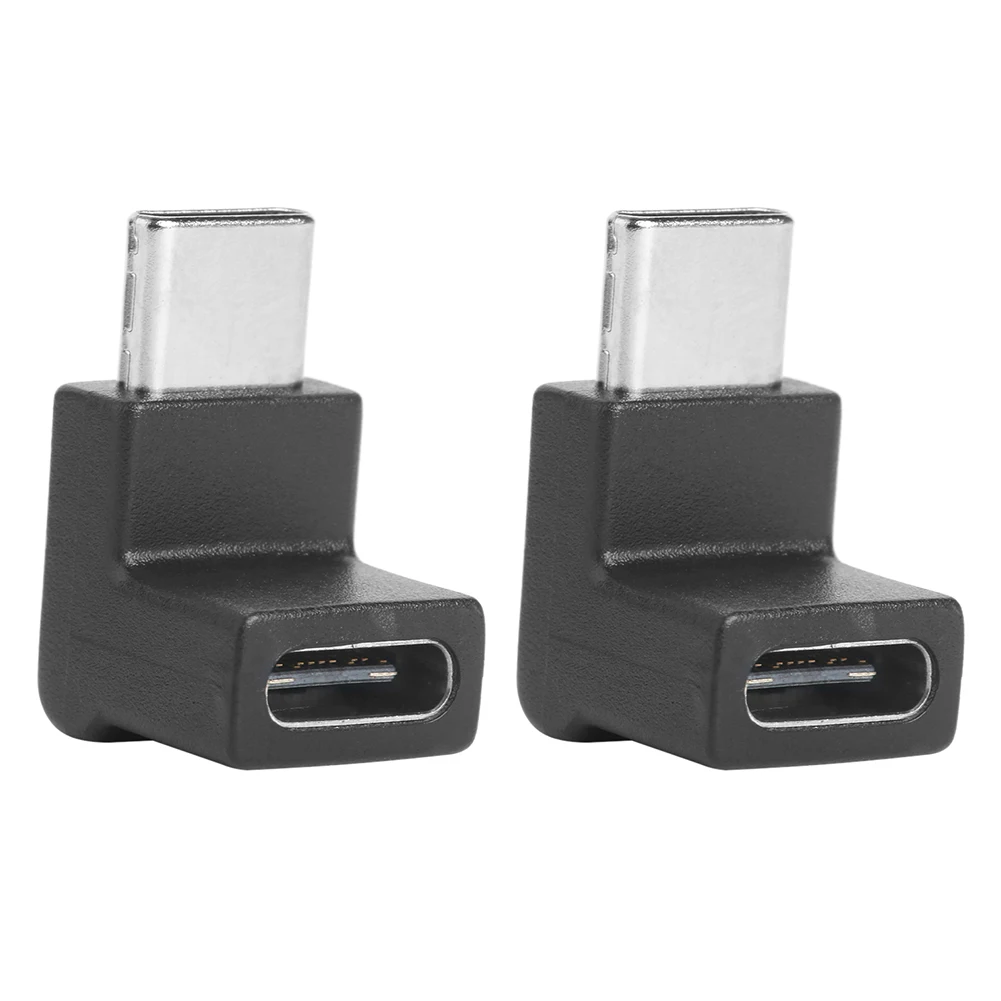 Адаптер USB Type C-C папа-мама правый и левый угол 90 градусов удлинитель для планшетов