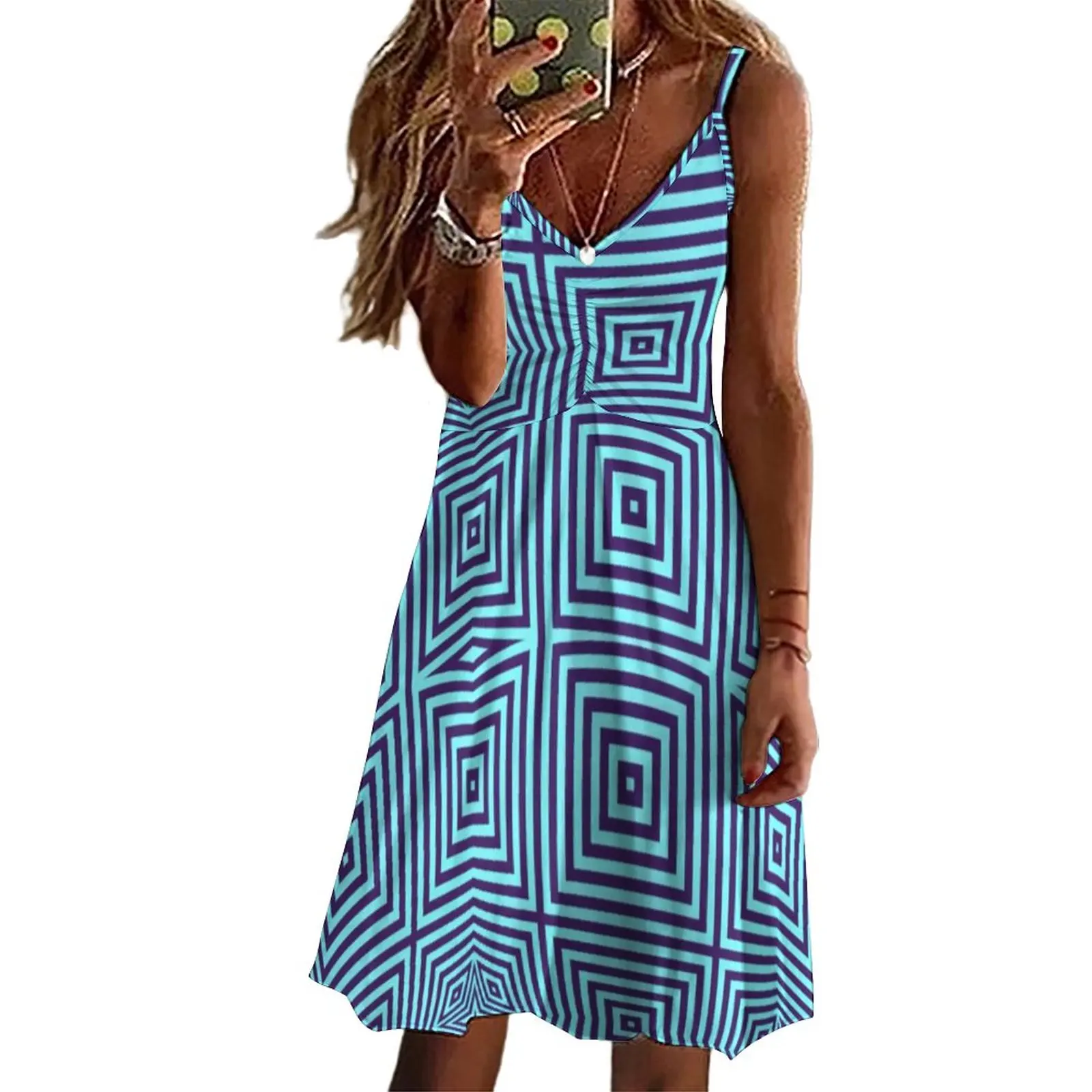 

Женское платье с принтом ледяной мяты, летнее Повседневное платье без рукавов в Корейском стиле