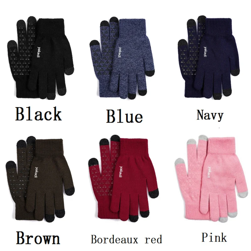 

Outdoor Stretch Elastic Warm Half Finger Cycling Gloves Women Men Knitted Fingerless Gloves Winter Thicken Warm Touch Screen