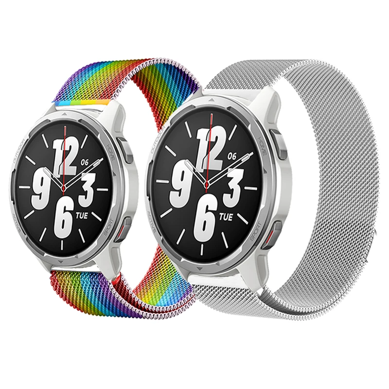 

For Xiaomi Watch S1 Active Smart Watch Stainless Steel Bracelet Metal Magnetic loop For Xiaomi Mi Watch Color 2 Sport Strap 22mm