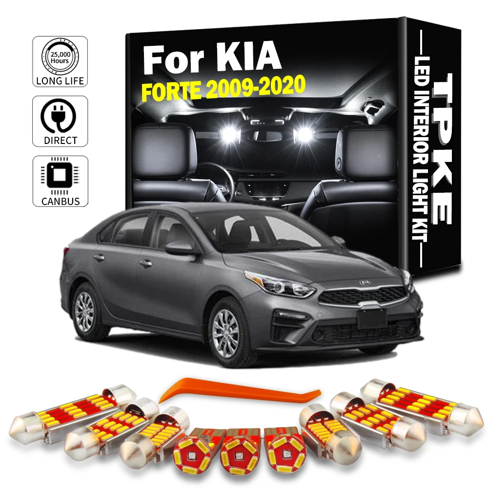 TPKE For KIA FORTE 2009 2010 2011 2012 2013 2014-2019 2020 Car LED Interior Map Dome Trunk ​​Glove Box License Plate Light Kit