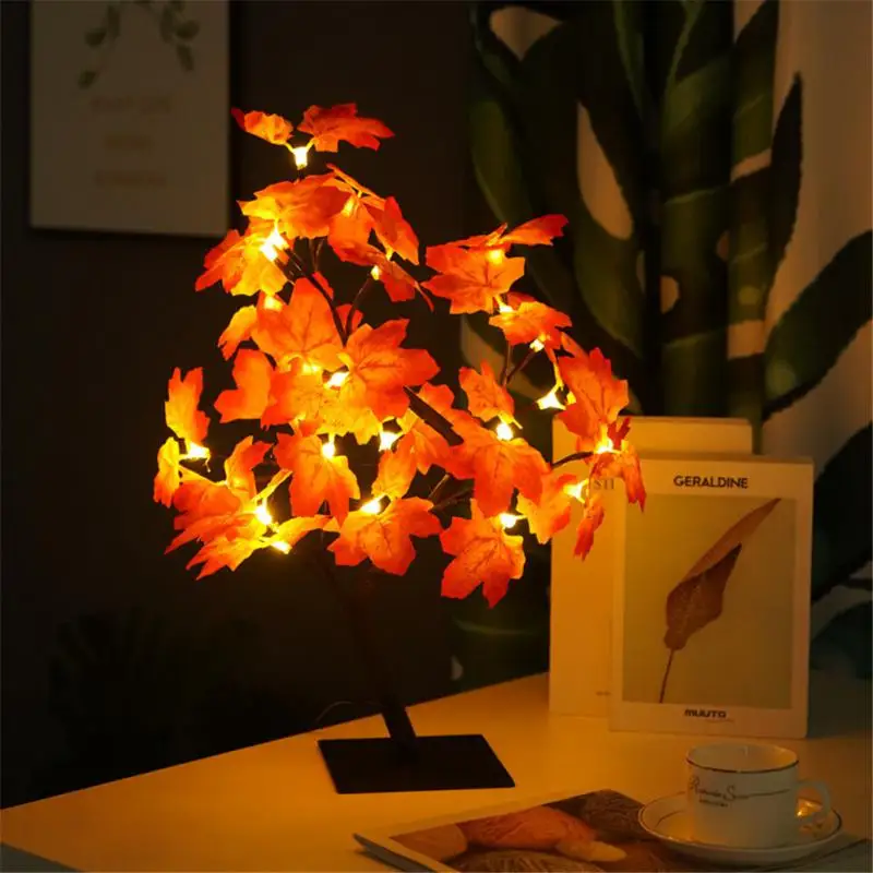 

USB Rechargable Maple Leaf Lamp Thanksgiving LED Color Light String For Christmas Halloween Party Decoration Light Strings