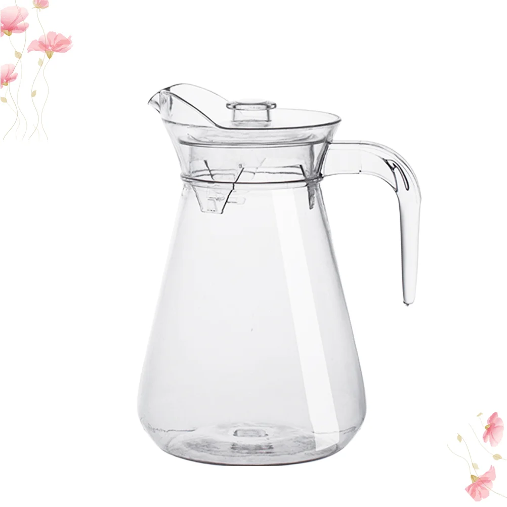 

Large Capacity Iced Tea Pitcher Large Water Plastic Pitcher With Lid Jug Beverage Carafe for Home Shop Bar ( 2L )