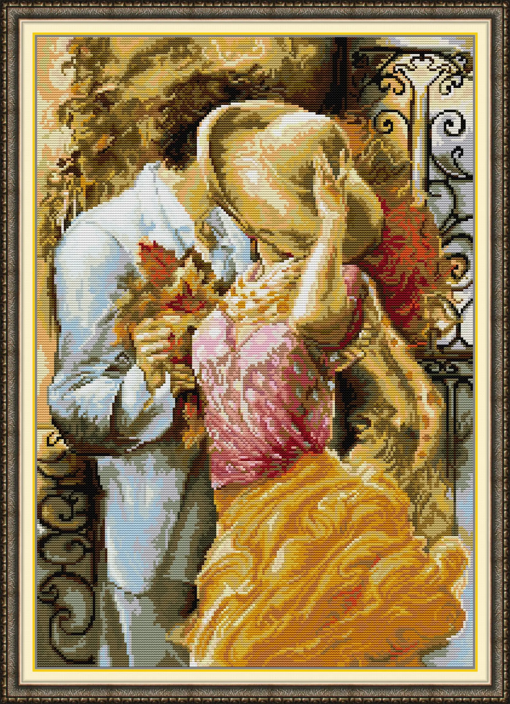 

Joy Sunday Pre-printed Cross Stitch Kit Easy Pattern Aida Stamped Fabric Embroidery Set-Autumn Flavor