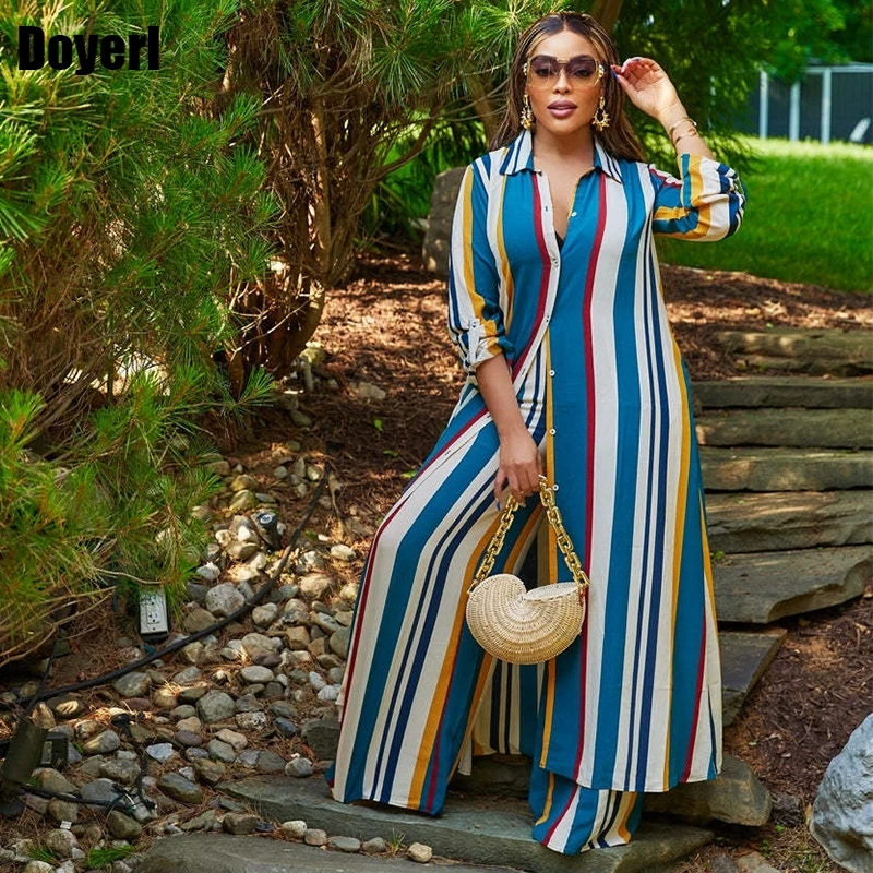 

Autumn Two Piece Set Women Long Sleeve Blouse Shirt Top Loose High Waist Wide Leg Pants Suit Women Set Casual 2 Piece Pant Sets