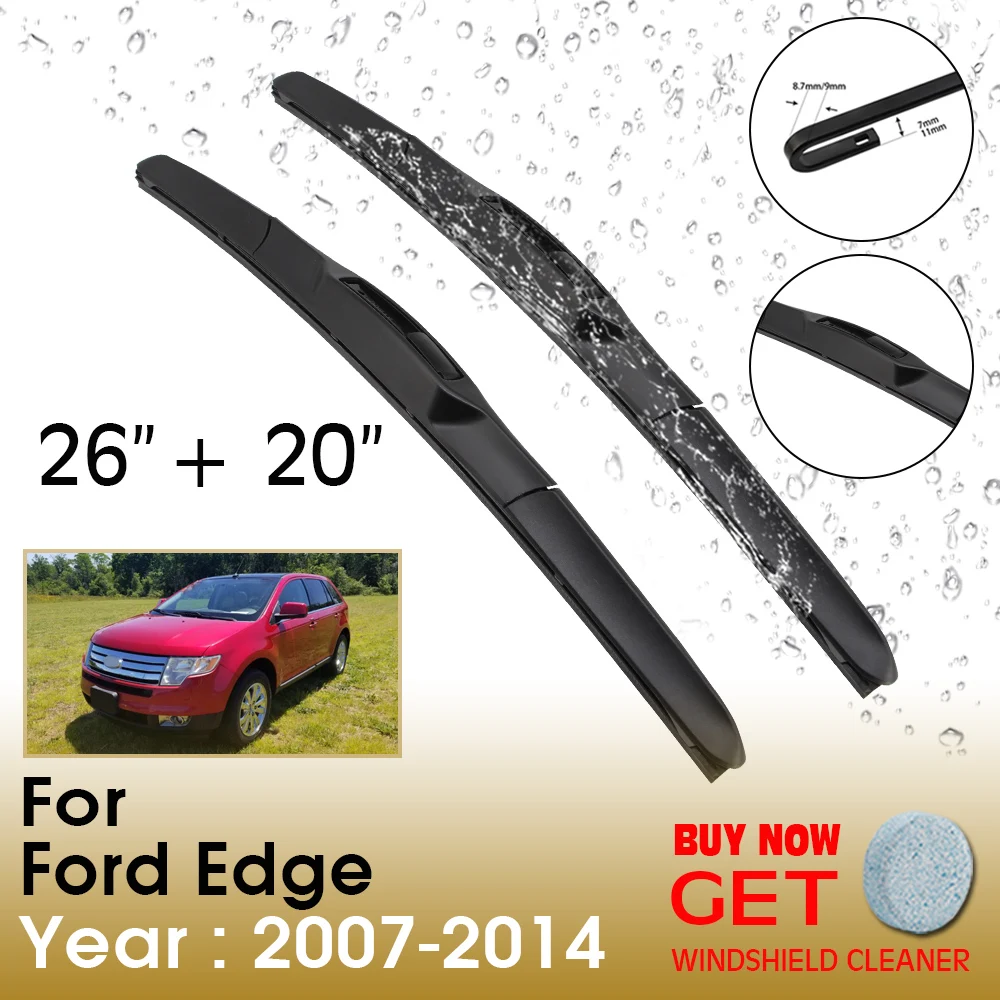 

Car Wiper Blade For Ford Edge 26"+20" 2007-2014 Front Window Washer Windscreen Windshield Wipers Blades Accessories