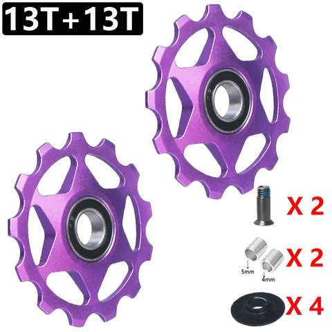 Задний переключатель передач для горного велосипеда, 11T 13T, Jockey Wheel, стальной подшипник, шкив AL7075, руководство по дорожному велосипеду с ЧПУ, направляющий ролик, 4 мм, 5 мм, 6 мм, детали