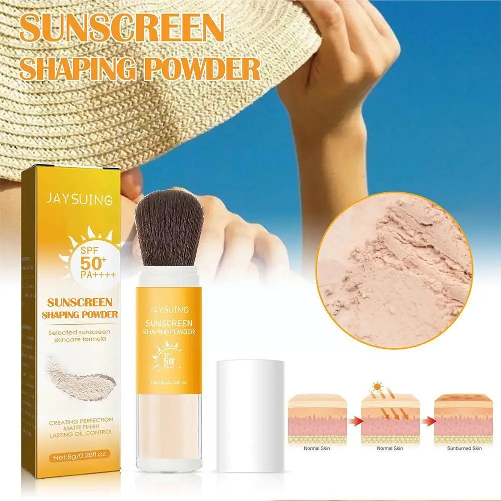 

Waterproof Spf50 Sunscreen Loose Powder Sunblock Skin Protective Invisible Pore Solar Blocker Oil Control For Women Face Ca O0H3
