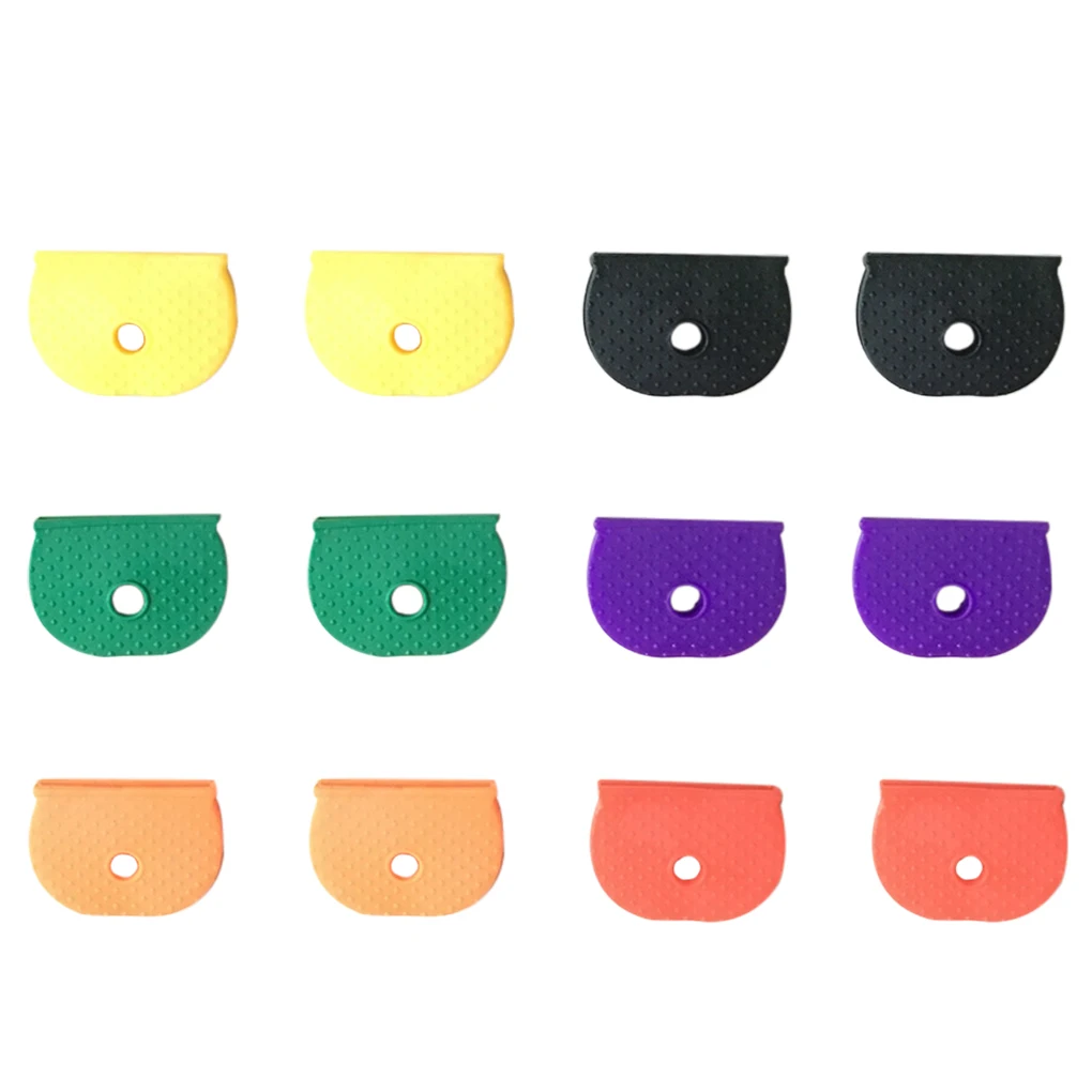 

24pcs Random Color Fashion Hollow Multi Color Rubber Soft Key Locks Keys Cap Key Covers Topper Universal Keyring Key Protector