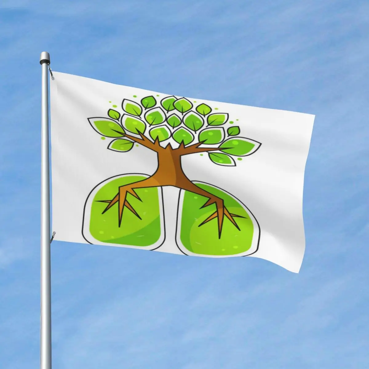 

Lungs V2 Flag Decor Vintage Decorative Fade Resistant Flowy Bright